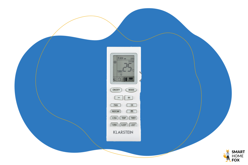 Fernbedienung der Klarstein New Breeze 7 als Alternative zu mobilen Aldi Klimaanlagen